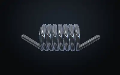 Render 3D de mola de torção